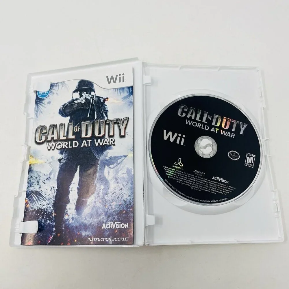 Nintendo Wii Call of Duty World At‎ War Video Game 2008 Activision Mature 17+